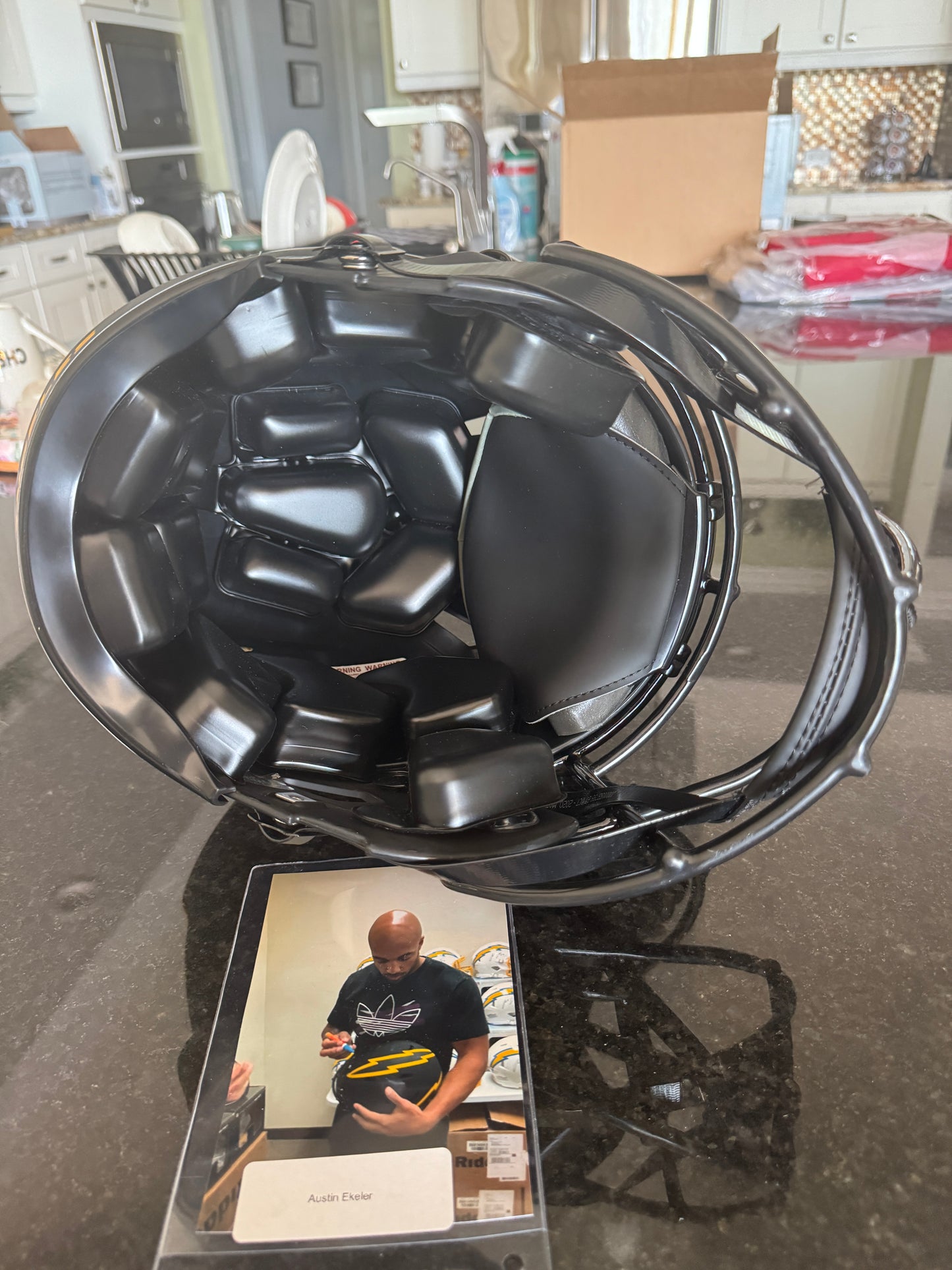 Austin Ekeler Signed🖊️Los Angeles Chargers⚡Full-Size Authentic Eclipse Speed Helmet💥