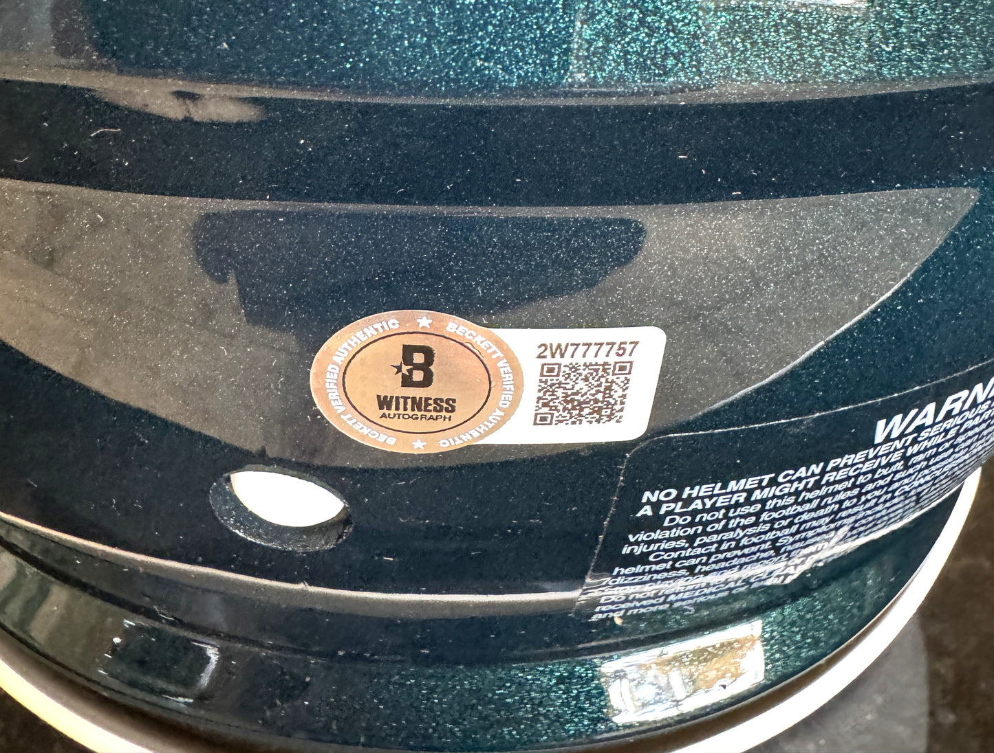 Brandon Graham + Milton Williams Signed + Inscribed Philadelphia Eagles🦅Full-Size Authentic NFL Speed Helmet - "F Brady SB LII Strip Sack" & "F Mahomes SB LIX Strip Sack"