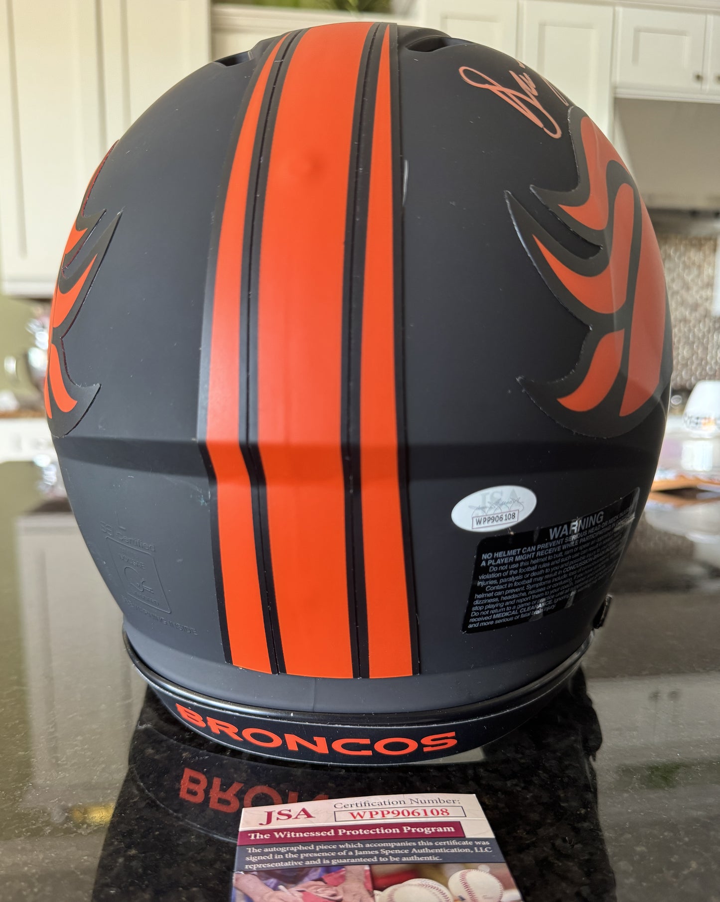 Drew Lock Signed ✍️ Denver Broncos Full-Size Authentic On-Field Eclipse Alternate Speed NFL Helmet