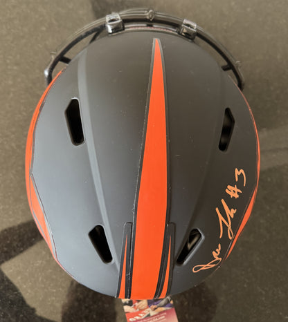 Drew Lock Signed ✍️ Denver Broncos Full-Size Authentic On-Field Eclipse Alternate Speed NFL Helmet