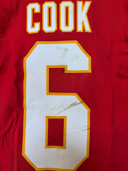 Bryan Cook GAME WORN 💪 10/27/25 Kansas City Chiefs Nike NFL Jersey 🎽 vs. Washington Commanders - COA included 🛡️