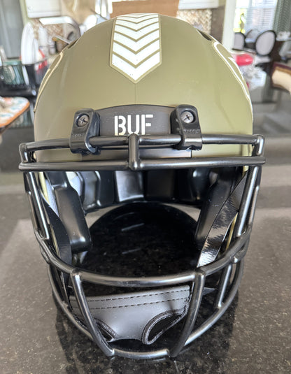 Amari Cooper Hand-Signed✍️Buffalo Bills🐃Full-Size Authentic On-Field Salute To Service Alternate Speed Helmet