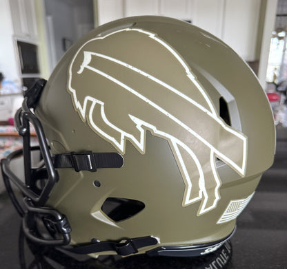 Amari Cooper Hand-Signed✍️Buffalo Bills🐃Full-Size Authentic On-Field Salute To Service Alternate Speed Helmet