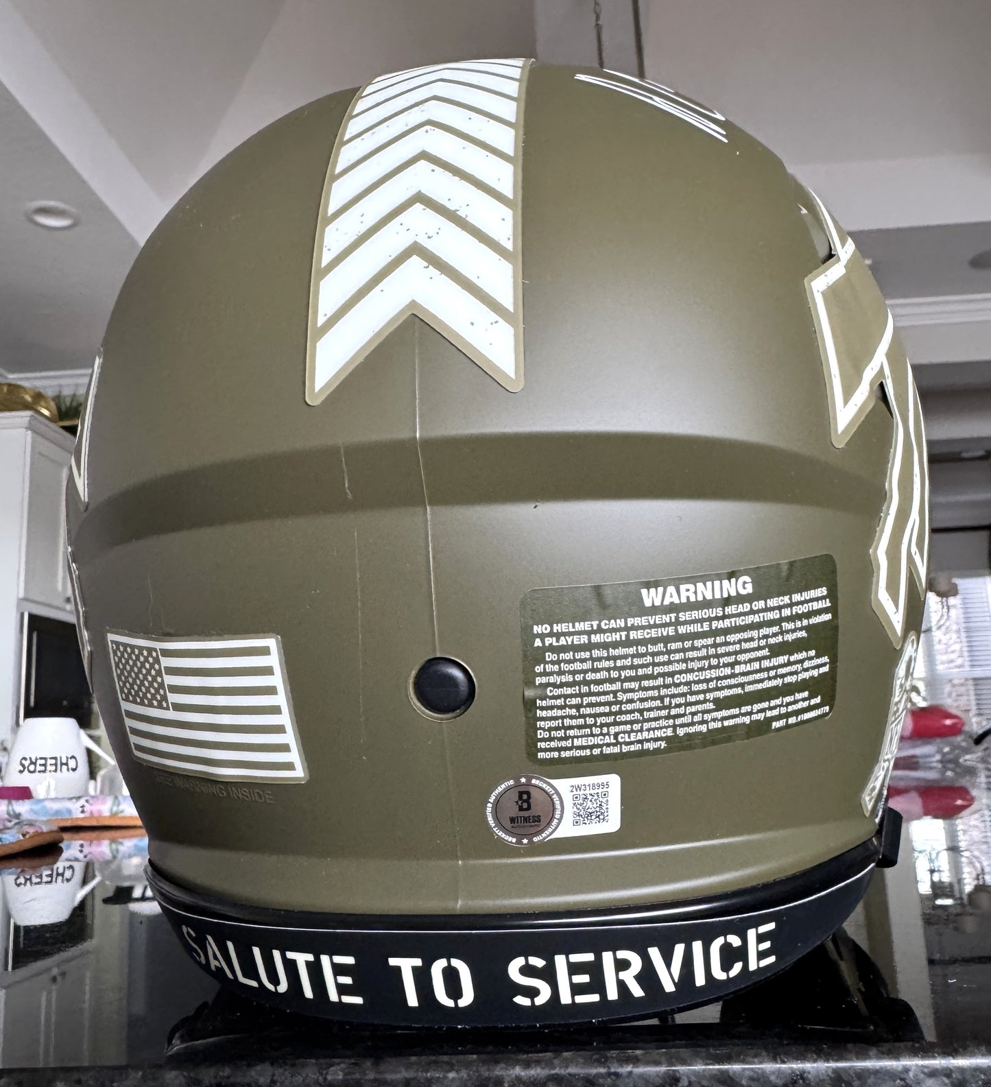 Amari Cooper Hand-Signed✍️Buffalo Bills🐃Full-Size Authentic On-Field Salute To Service Alternate Speed Helmet