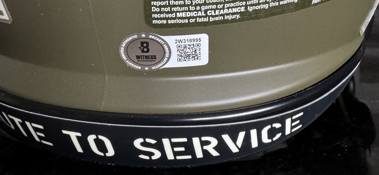 Amari Cooper Hand-Signed✍️Buffalo Bills🐃Full-Size Authentic On-Field Salute To Service Alternate Speed Helmet