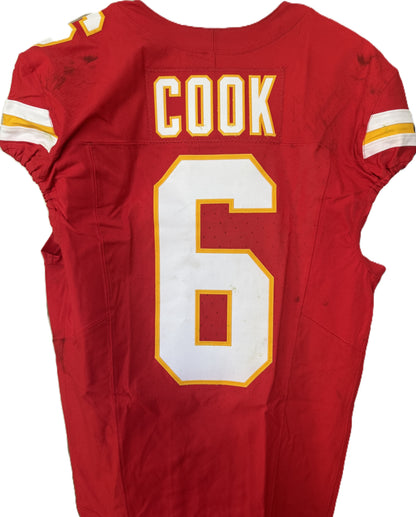 Bryan Cook GAME WORN 💪 10/12/25 Kansas City Chiefs Nike NFL Jersey 🎽 vs Lions - COA included 🛡️