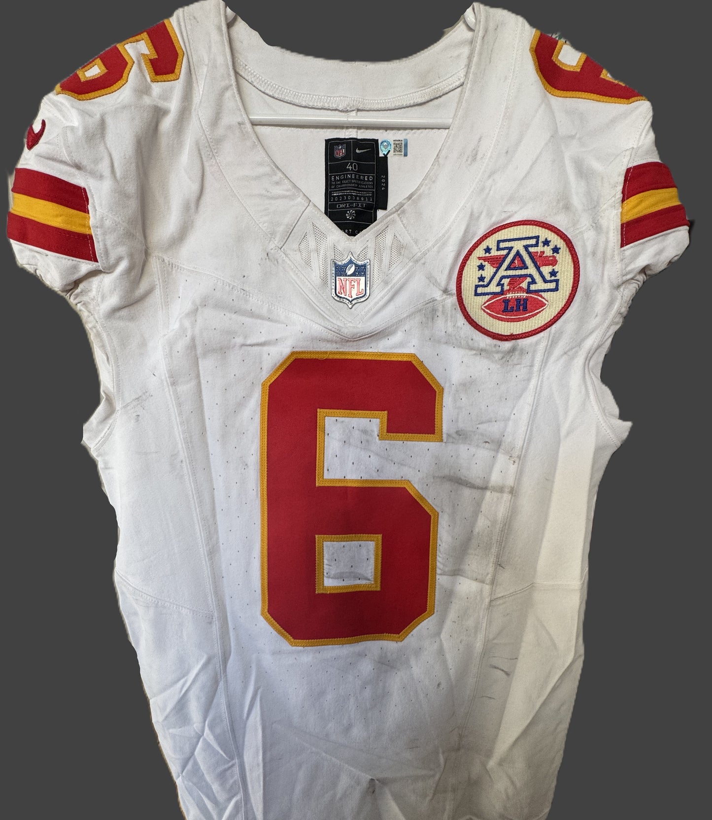 Bryan Cook GAME WORN 💪 09/21/25 Kansas City Chiefs Nike NFL Jersey 🎽 vs Giants - COA included 🛡️
