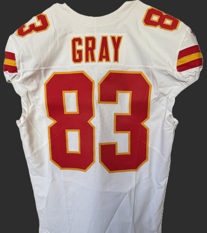 Noah Gray GAME ISSUED 💪 09/21/25 Kansas City Chiefs NFL Jersey 🎽 vs. Giants Inc. Certification 🛡️