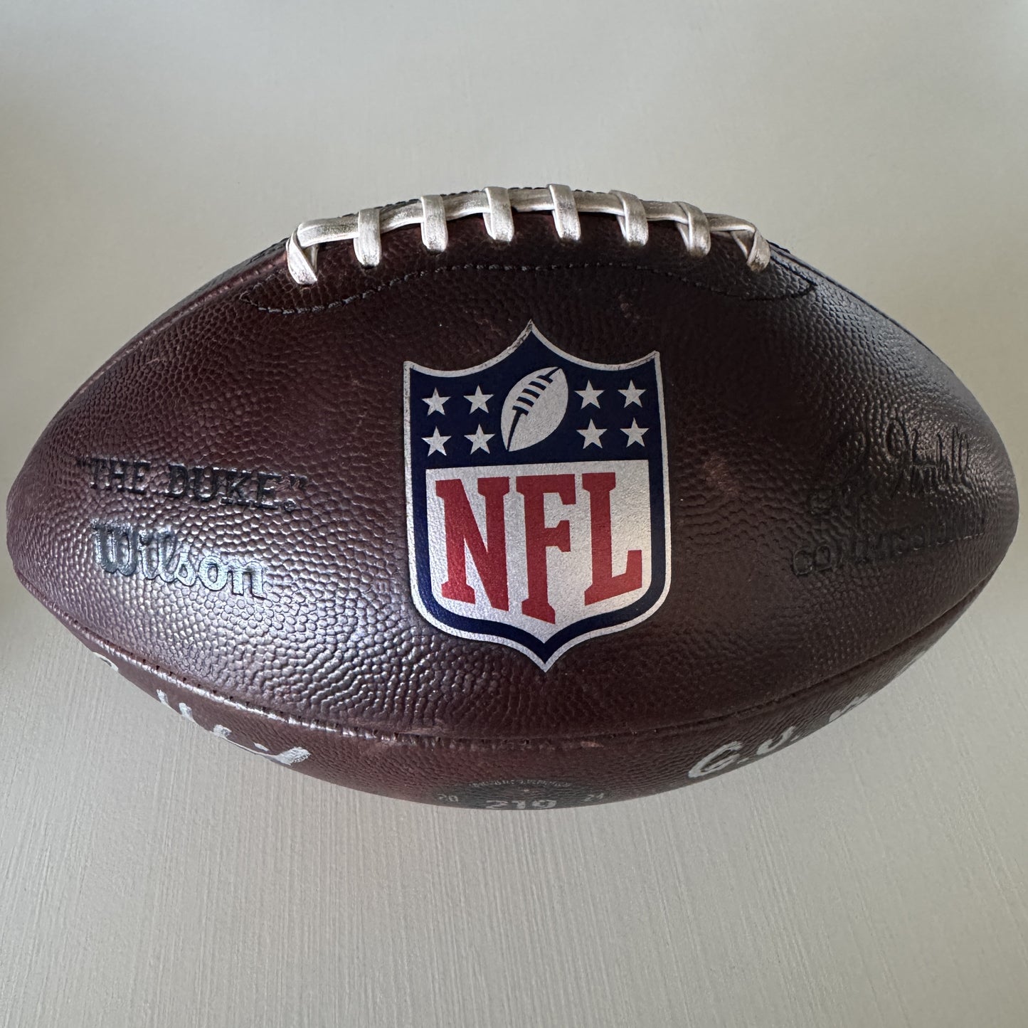 Baker Mayfield GAME USED 💪 PHOTO MATCED 📷 Tampa Bay Buccaneers Signed & Inscribed 🖊️ Wilson Duke Ball vs Broncos Proof of Authenticity included 🛡️