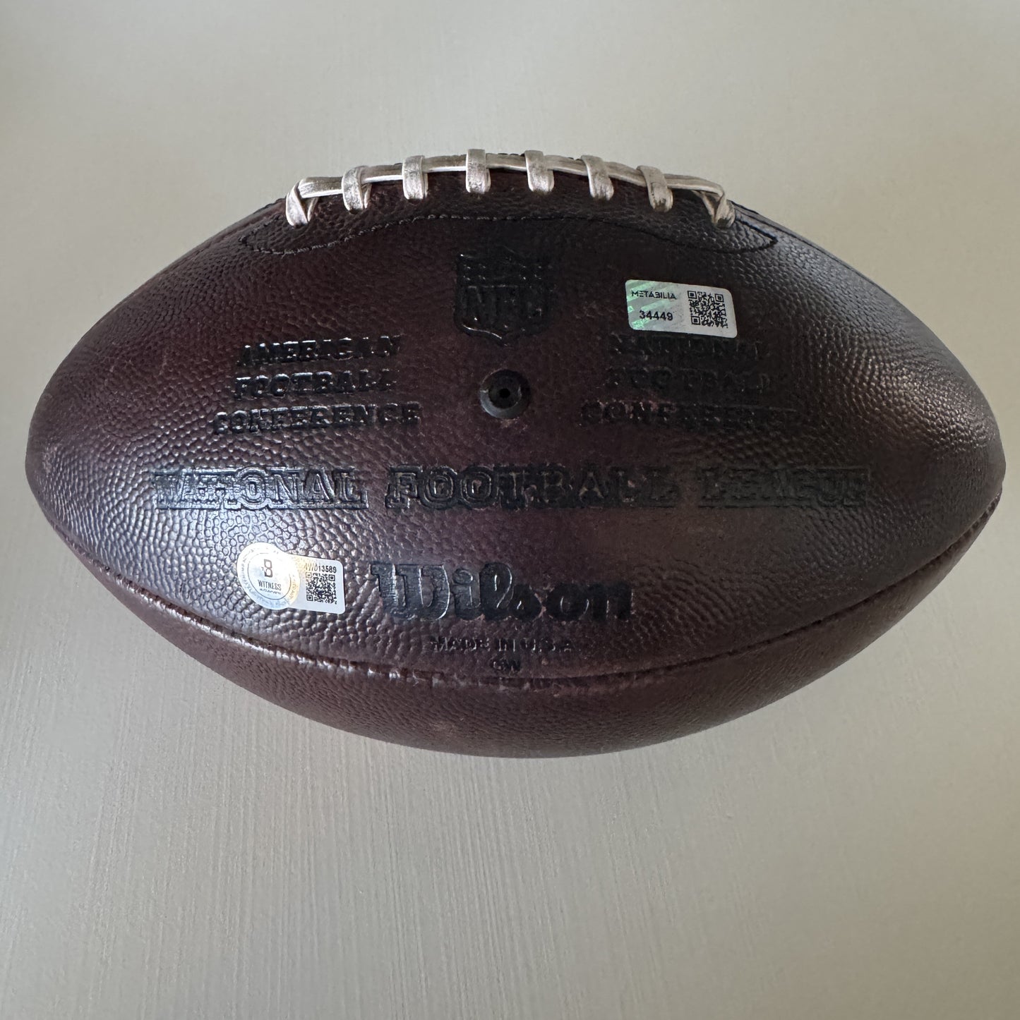 Baker Mayfield GAME USED 💪 PHOTO MATCED 📷 Tampa Bay Buccaneers Signed & Inscribed 🖊️ Wilson Duke Ball vs Broncos Proof of Authenticity included 🛡️