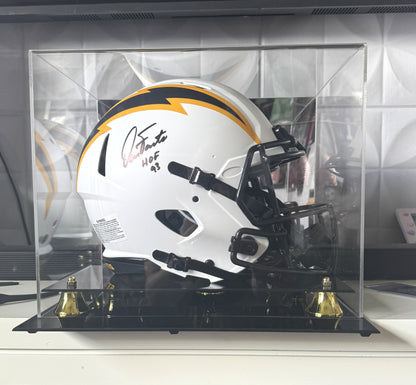 Dan Fouts Signed Los Angeles Chargers Full-Size Authentic On-Field Lunar Eclipse Alternate Speed Helmet Inscribed "HOF 93" with Display Case