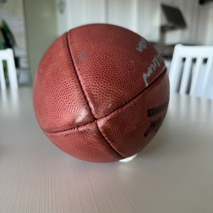 Mike Evans GAME USED 💪 Signed + Inscribed ✍️🖊️ Tampa Bay Buccaneers Wilson Duke Football 24-25 Season Inscribed "NFL Record Season" with Proof of Authenticity 🛡️