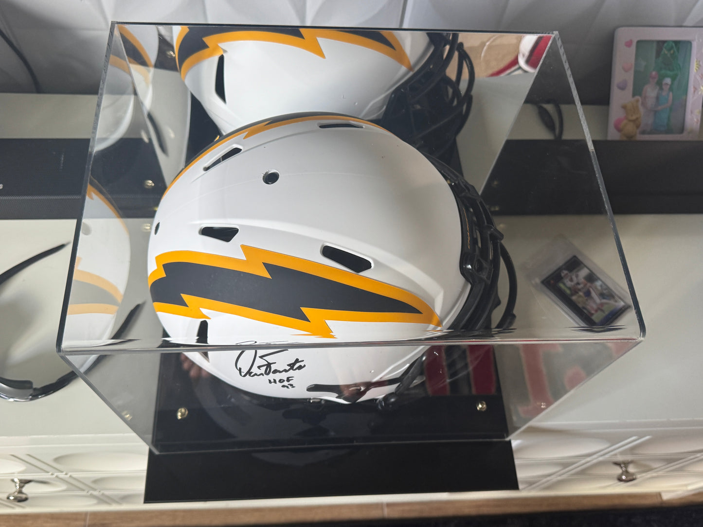 Dan Fouts Signed Los Angeles Chargers Full-Size Authentic On-Field Lunar Eclipse Alternate Speed Helmet Inscribed "HOF 93" with Display Case