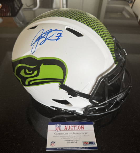 Geno Smith Hand-Signed Seattle Seahawks Full-Size Authentic Lunar Eclipse NFL Speed Helmet