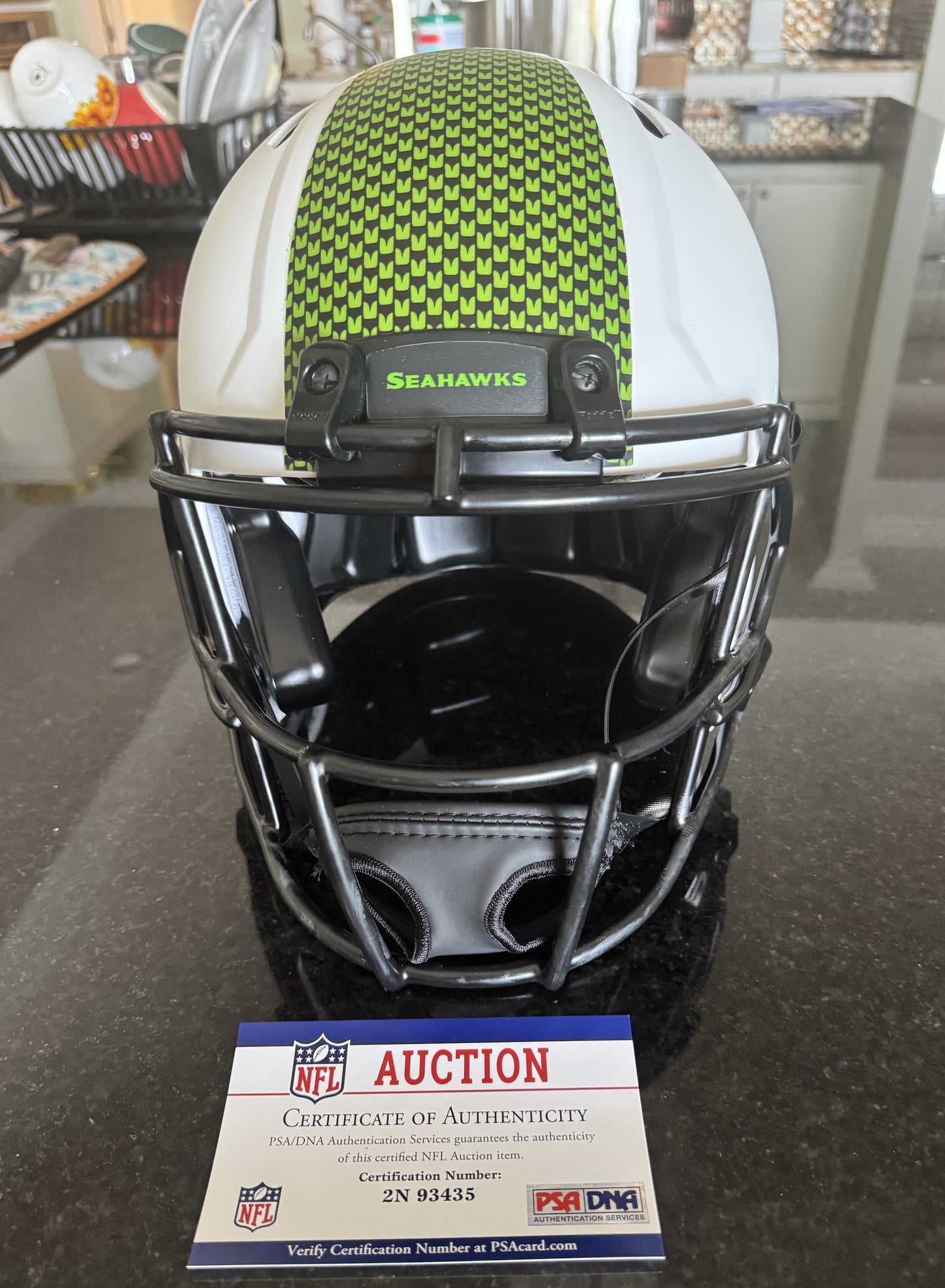 Geno Smith Hand-Signed Seattle Seahawks Full-Size Authentic Lunar Eclipse NFL Speed Helmet