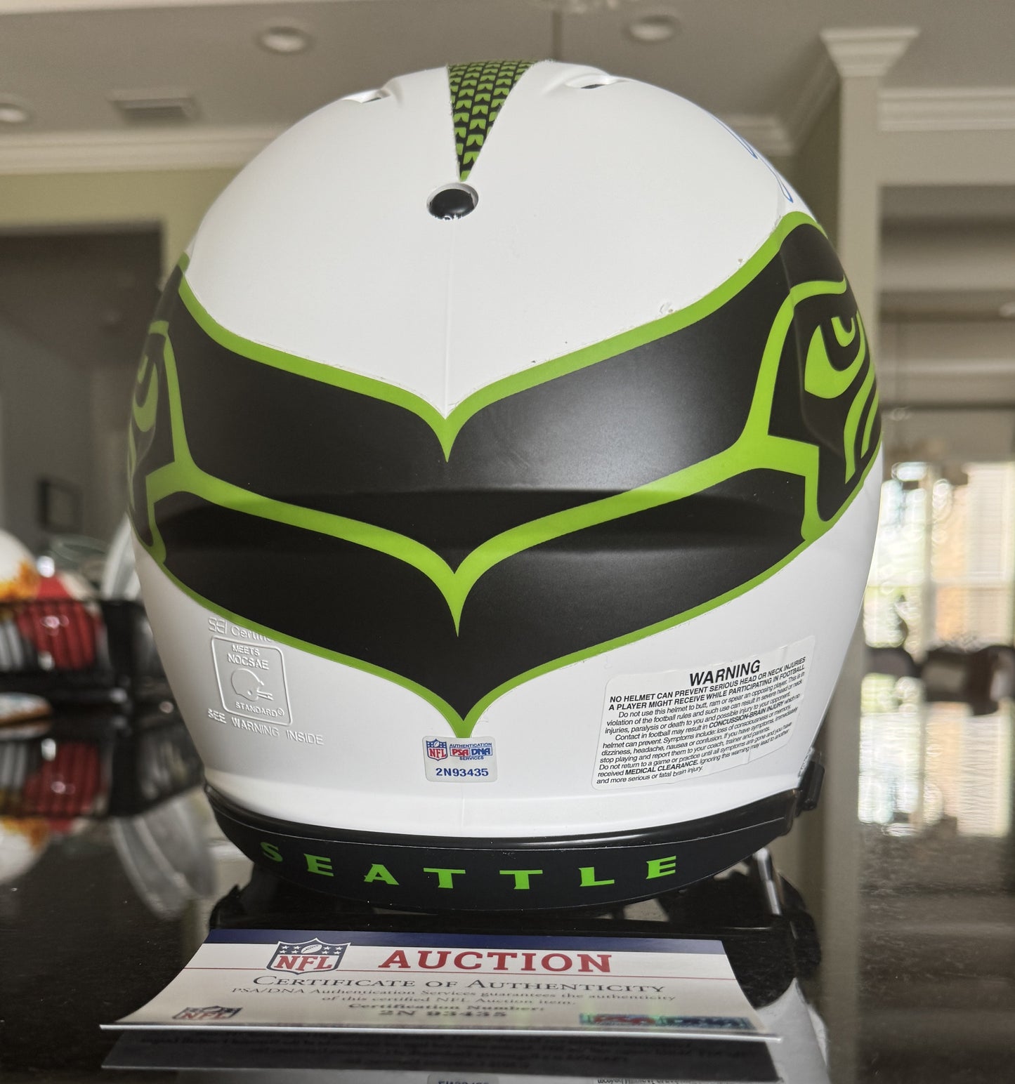 Geno Smith Hand-Signed Seattle Seahawks Full-Size Authentic Lunar Eclipse NFL Speed Helmet