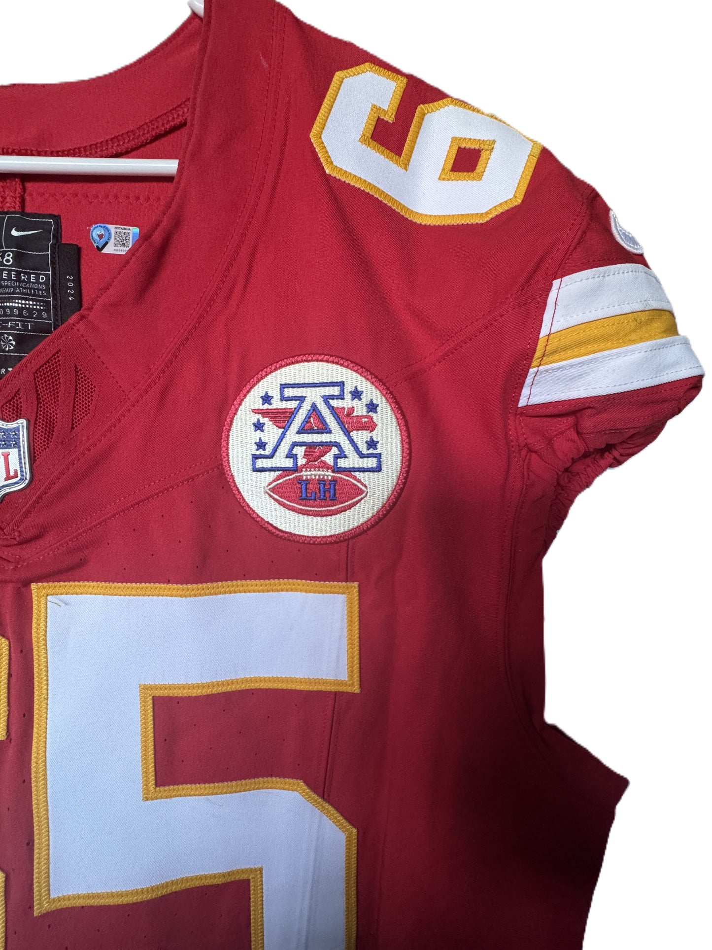 Trey Smith GAME WORN 10/19/25 Kansas City Chiefs Nike NFL Jersey 🎽 vs. Las Vegas Raiders inc. COA 🛡️