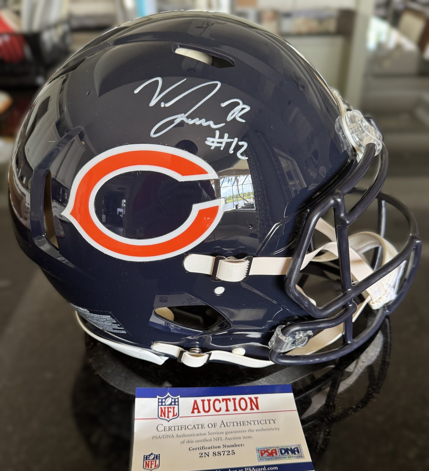 Velus Jones Jr. Hand-Signed Chicago Bears Full-Size Authentic NFL Speed Helmet PSA COA Rare