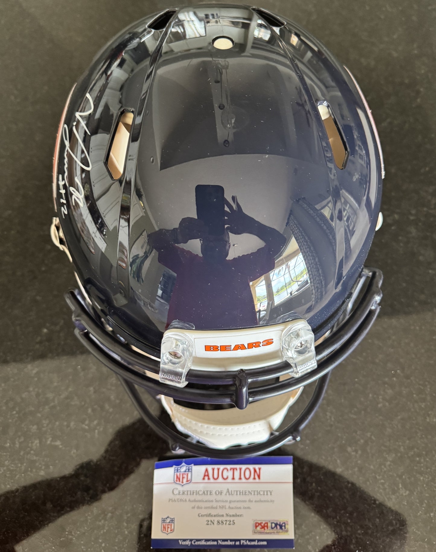 Velus Jones Jr. Hand-Signed Chicago Bears Full-Size Authentic NFL Speed Helmet PSA COA Rare
