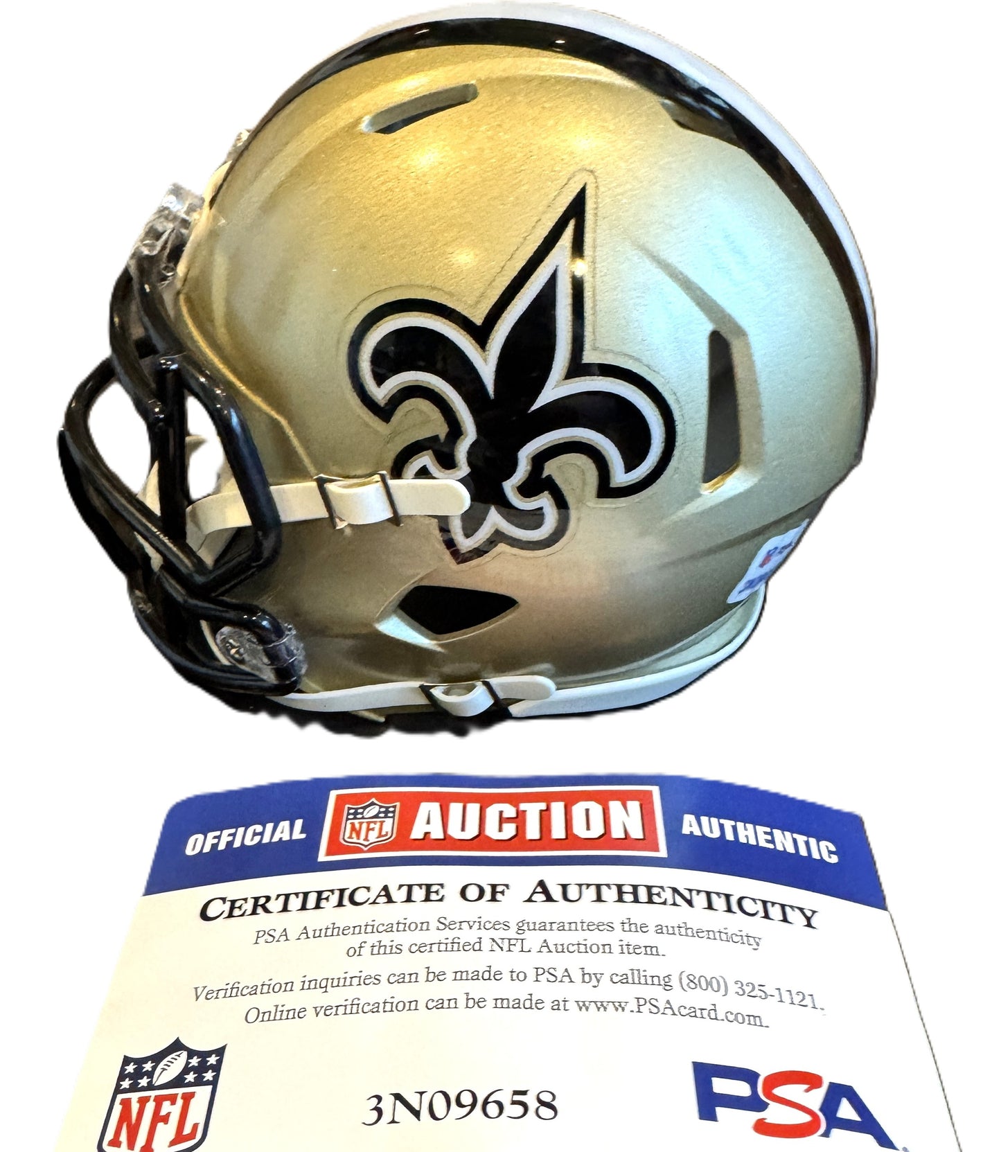 Willie Roaf Hand Signed ✍️ New Orleans Saints⚜️Replica Slate Speed Mini Helmet with "HOF 12" Inscription 🏈 Also includes PSA COA 🛡️