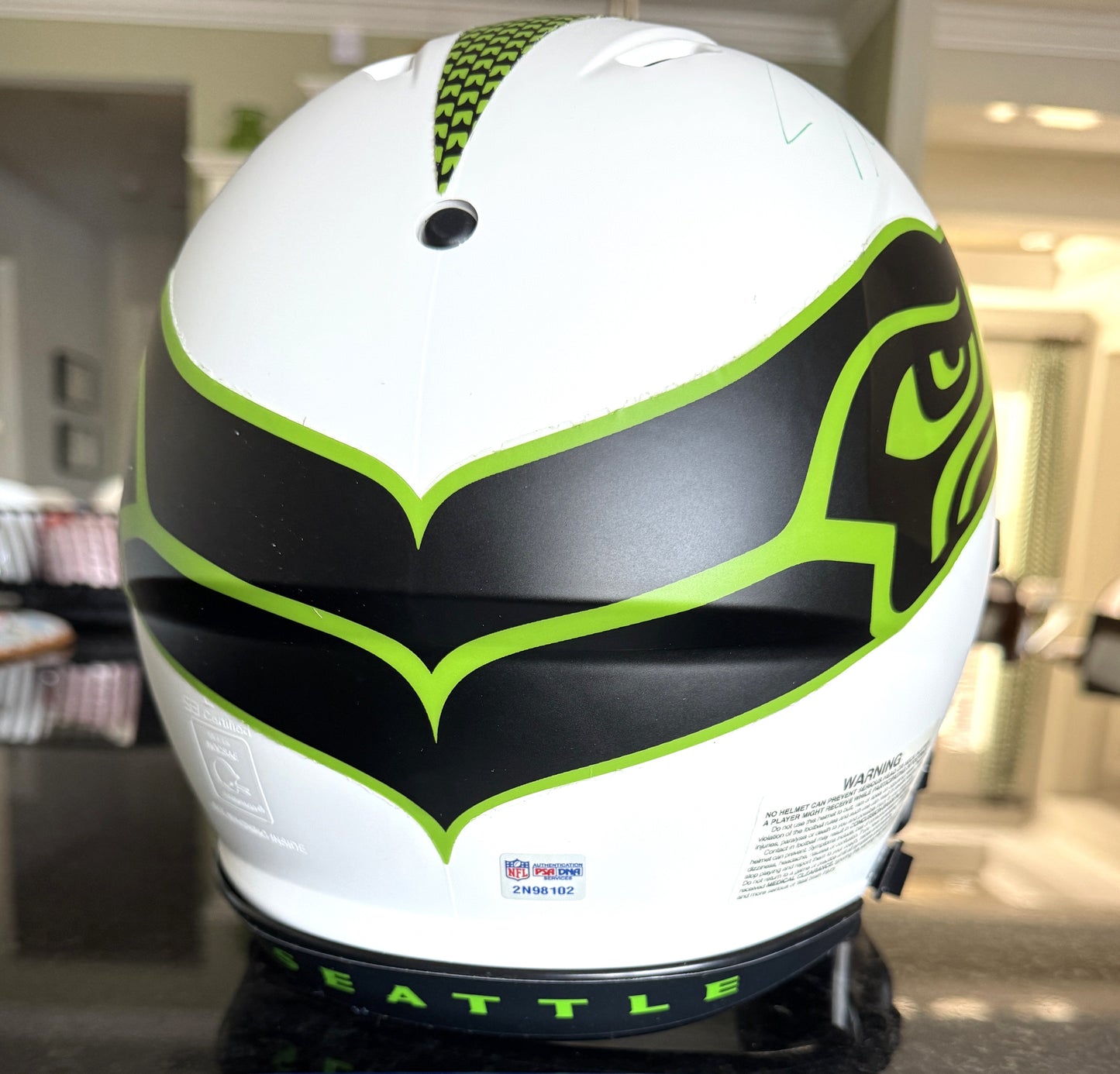 Jaxon Smith-Njigba Signed✍️Seattle Seahawks Full-Size Lunar Eclipse NFL Speed Helmet (Signed twice)