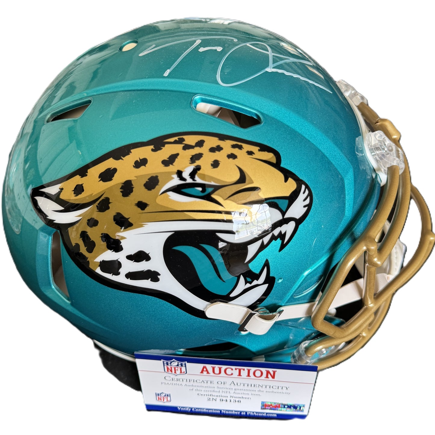 Trevor Lawrence Signed ✍️ Jacksonville Jaguars 🐆 Full-Size Authentic Flash Speed NFL Helmet PSA Authenticated 🛡️