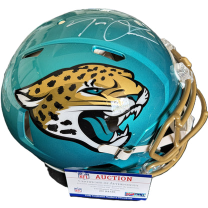 Trevor Lawrence Signed ✍️ Jacksonville Jaguars 🐆 Full-Size Authentic Flash Speed NFL Helmet PSA Authenticated 🛡️