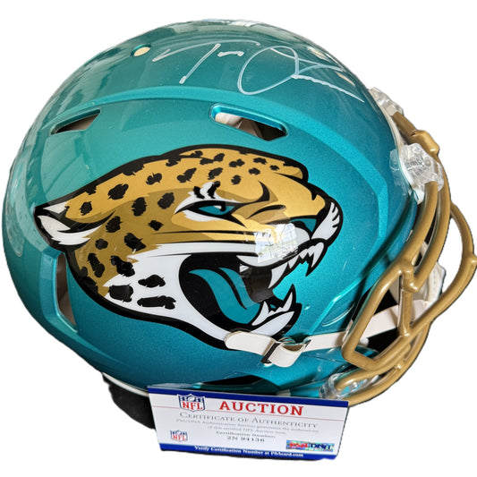 Trevor Lawrence Signed ✍️ Jacksonville Jaguars 🐆 Full-Size Authentic Flash Speed NFL Helmet PSA Authenticated 🛡️