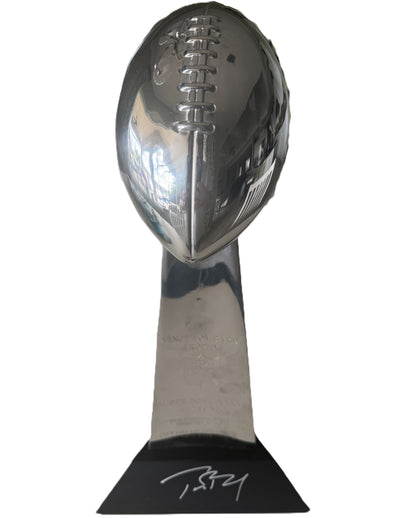 TOM BRADY 🐐 Hand Signed New England Patriots Super Bowl XXXVI Replica Vince Lombardi Trophy inc. COA 💥