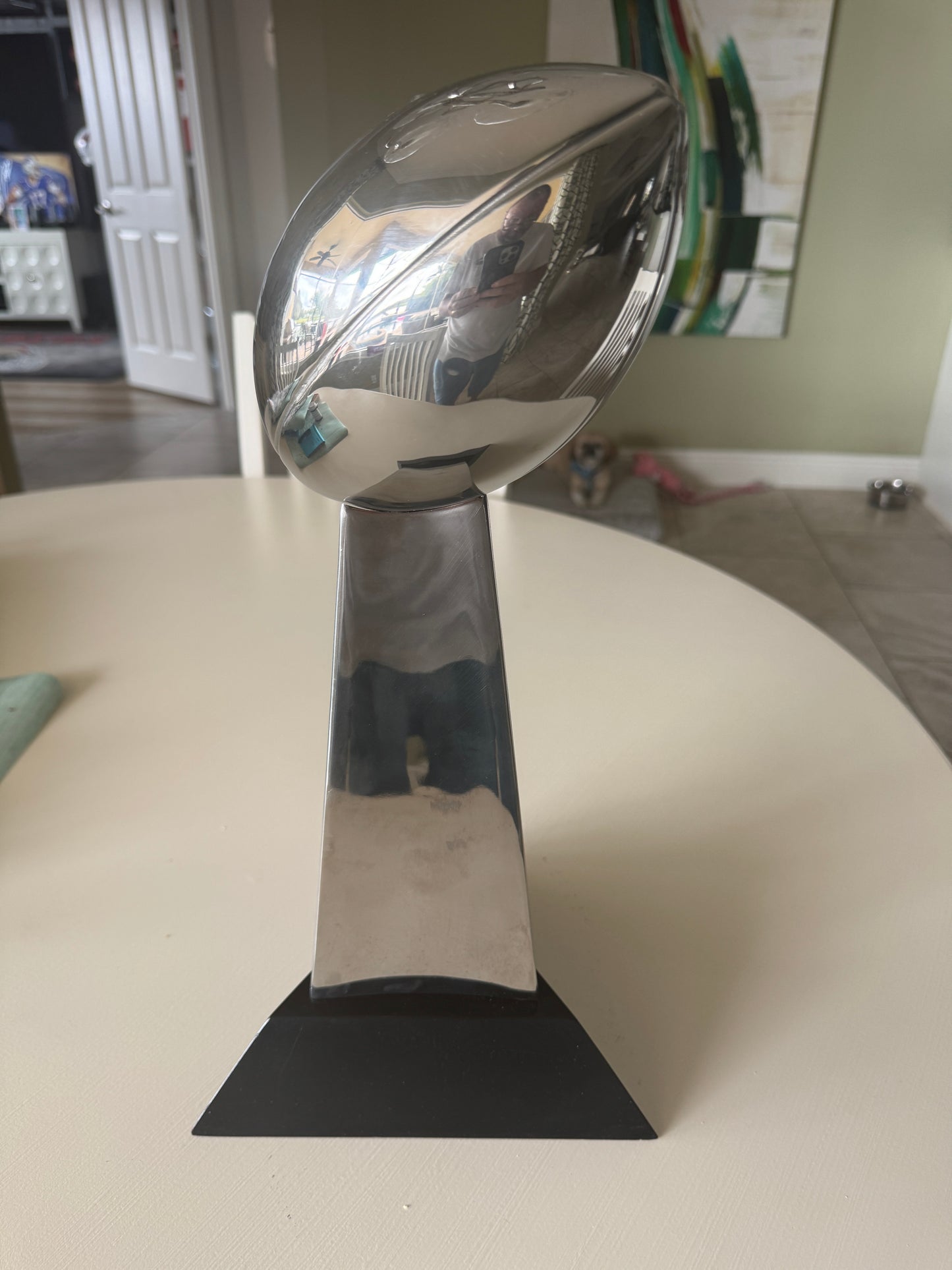 TOM BRADY 🐐 Hand Signed New England Patriots Super Bowl XXXVI Replica Vince Lombardi Trophy inc. COA 💥