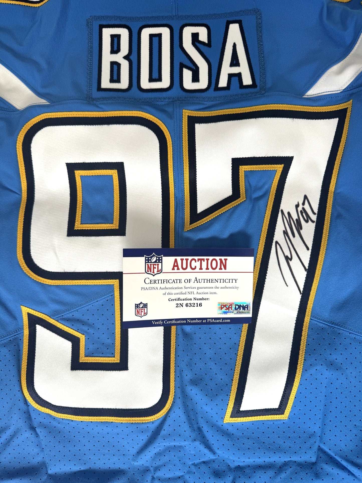 Joey Bosa Hand-Signed✍️Los Angeles Chargers⚡️Authentic On-Field Nike NFL Jersey👕