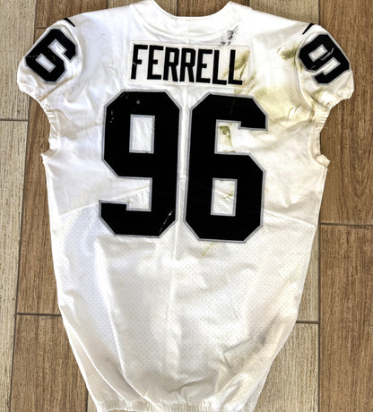 Clelin Ferrell GAME WORN💪12.01.19 Oakland Raiders⚫⚪Nike NFL Jersey 👕vs. Chiefs inc. COA 🛡️