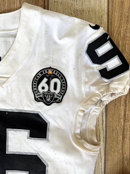 Clelin Ferrell GAME WORN💪12.01.19 Oakland Raiders⚫⚪Nike NFL Jersey 👕vs. Chiefs inc. COA 🛡️