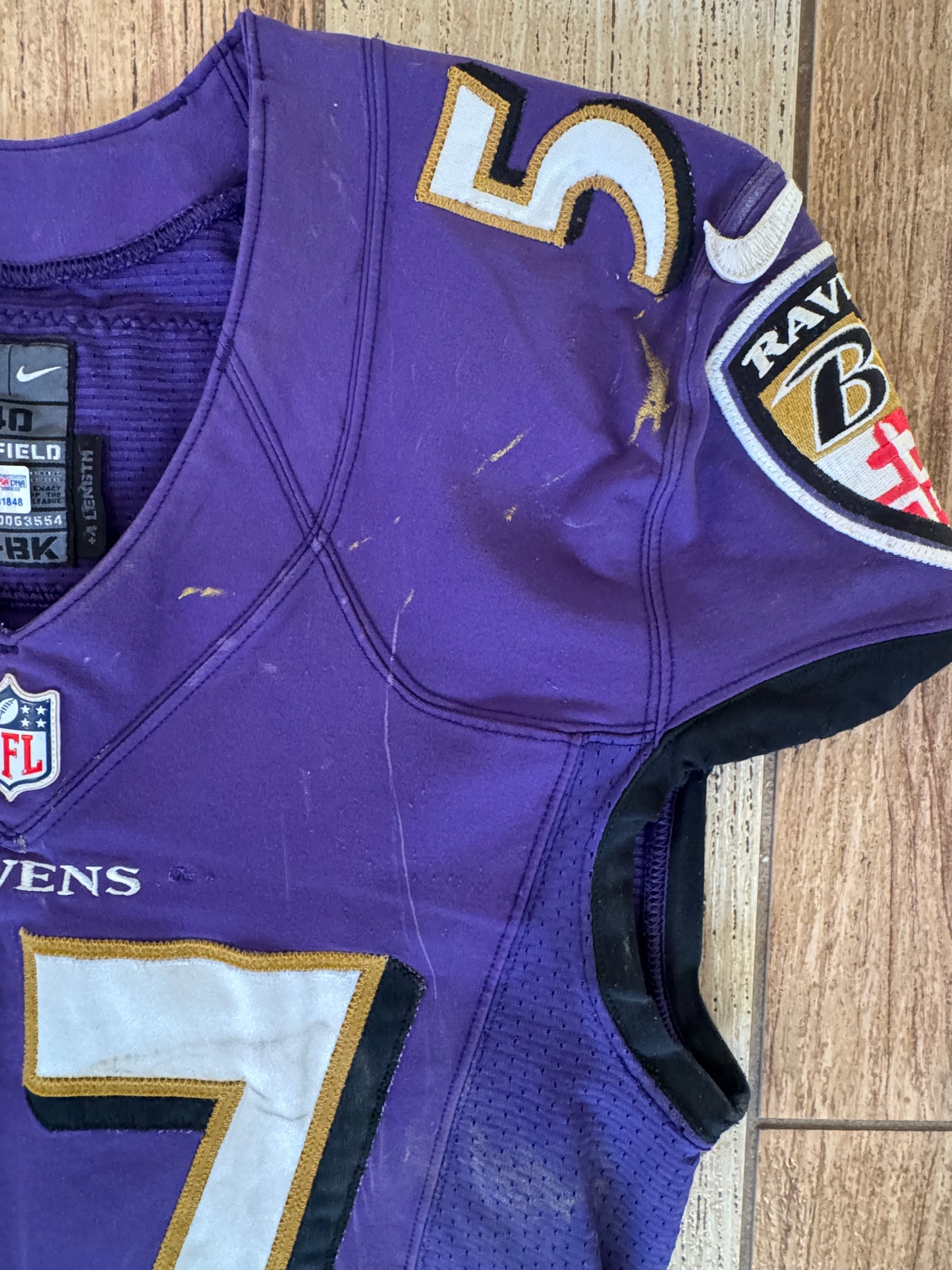 C.J. Mosley GAME WORN 💪 10/09/16 Baltimore Ravens Nike NFL Jersey 👕 vs Commanders inc. COA 🛡️