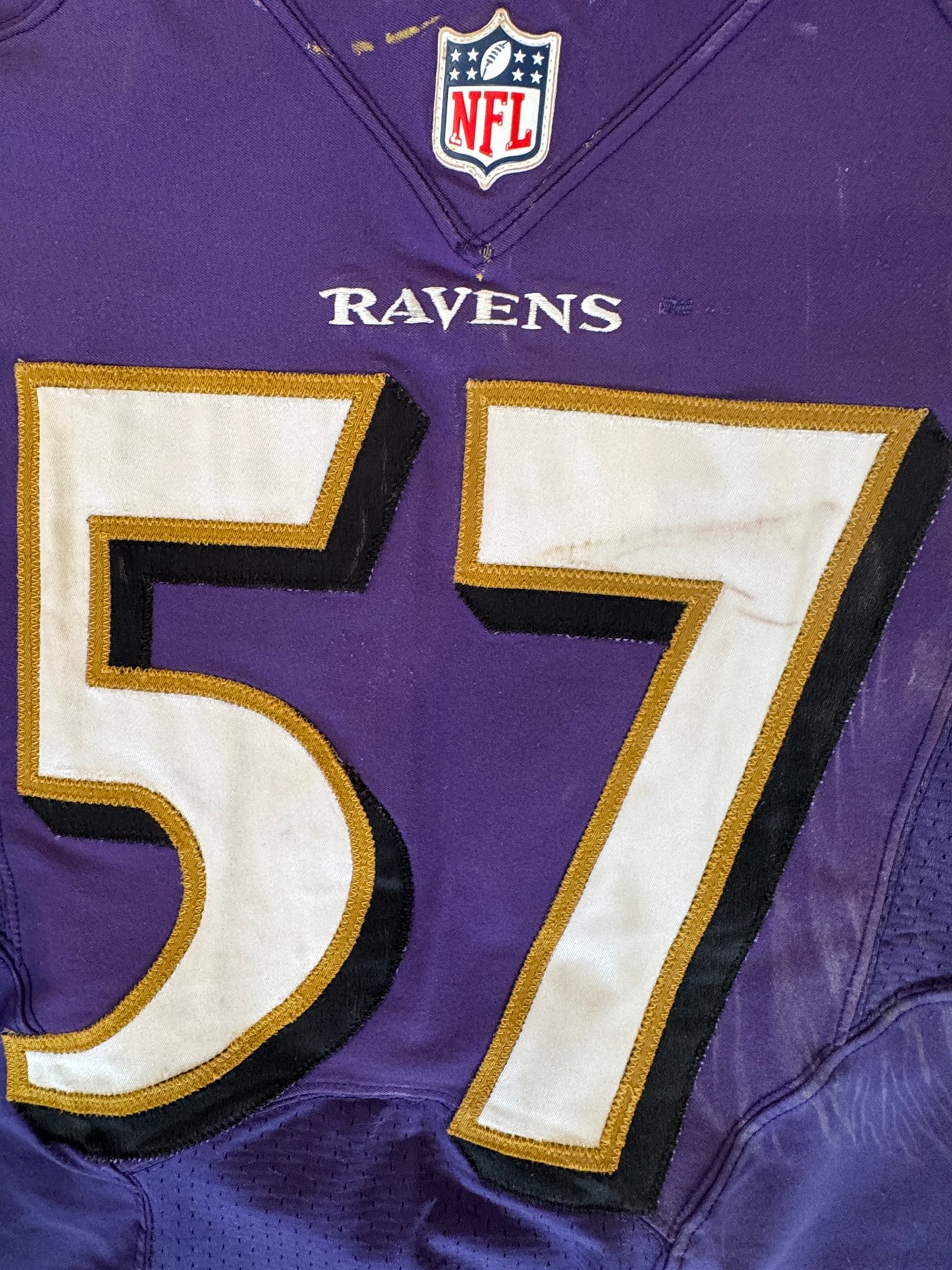 C.J. Mosley GAME WORN 💪 10/09/16 Baltimore Ravens Nike NFL Jersey 👕 vs Commanders inc. COA 🛡️