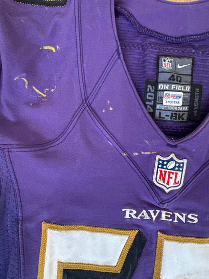 C.J. Mosley GAME WORN 💪 10/09/16 Baltimore Ravens Nike NFL Jersey 👕 vs Commanders inc. COA 🛡️