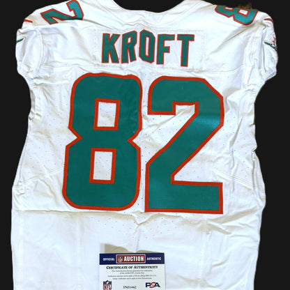 Tyler Kroft GAME USED 💪 11/05/2023 Miami Dolphins 🐬 Nike On-Field NFL Jersey🎽 includes PSA Authenticity 🛡️ vs Kansas City Chiefs