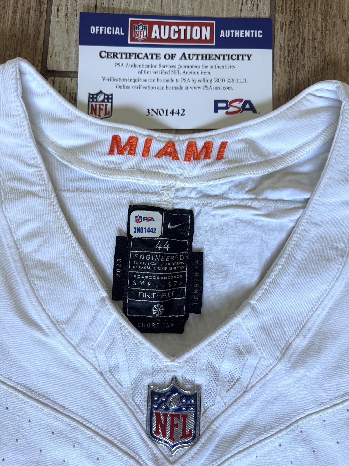 Tyler Kroft GAME USED 💪 11/05/2023 Miami Dolphins 🐬 Nike On-Field NFL Jersey🎽 includes PSA Authenticity 🛡️ vs Kansas City Chiefs