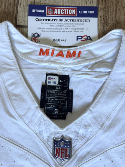 Tyler Kroft GAME USED 💪 11/05/2023 Miami Dolphins 🐬 Nike On-Field NFL Jersey🎽 includes PSA Authenticity 🛡️ vs Kansas City Chiefs