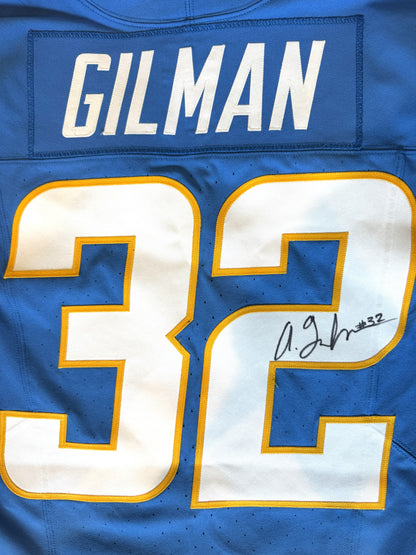 Alohi Gilman GAME WORN 💪 10/05/25 Los Angeles Chargers Nike NFL Jersey vs. Commanders inc. COA 🛡️