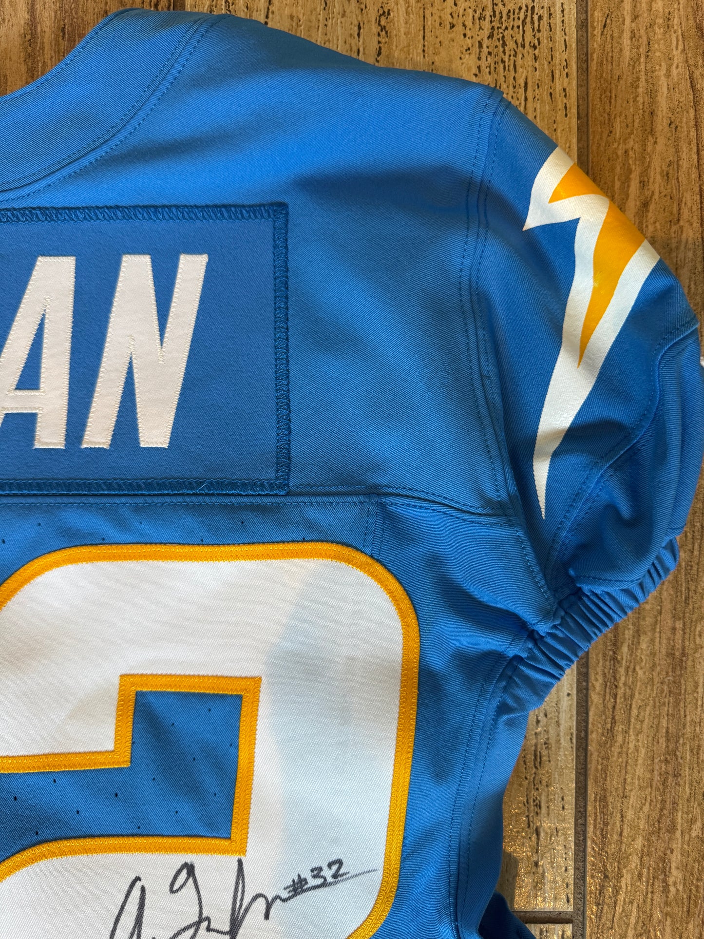 Alohi Gilman GAME WORN 💪 10/05/25 Los Angeles Chargers Nike NFL Jersey vs. Commanders inc. COA 🛡️