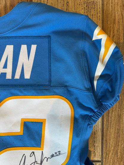 Alohi Gilman GAME WORN 💪 10/05/25 Los Angeles Chargers Nike NFL Jersey vs. Commanders inc. COA 🛡️