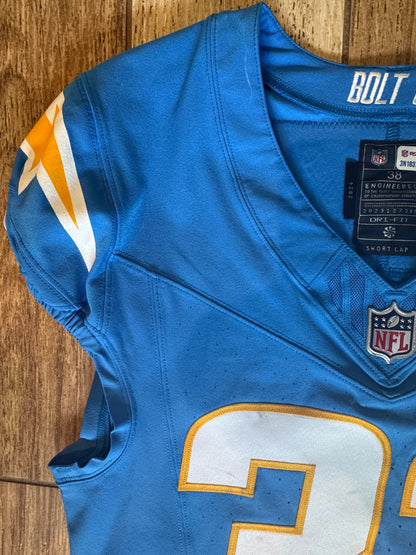 Alohi Gilman GAME WORN 💪 10/05/25 Los Angeles Chargers Nike NFL Jersey vs. Commanders inc. COA 🛡️