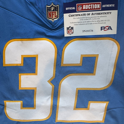 Alohi Gilman GAME WORN 💪 10/05/25 Los Angeles Chargers Nike NFL Jersey vs. Commanders inc. COA 🛡️