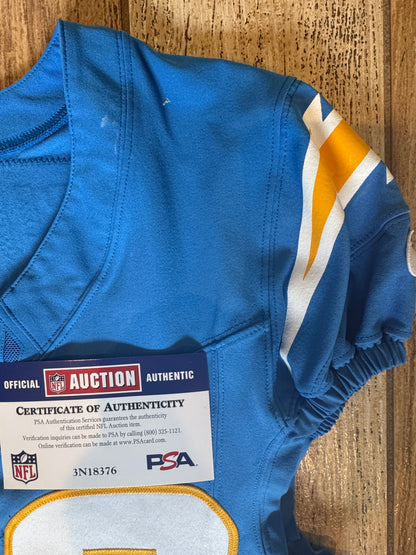 Alohi Gilman GAME WORN 💪 10/05/25 Los Angeles Chargers Nike NFL Jersey vs. Commanders inc. COA 🛡️