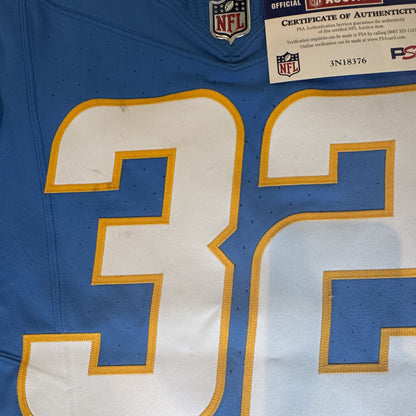 Alohi Gilman GAME WORN 💪 10/05/25 Los Angeles Chargers Nike NFL Jersey vs. Commanders inc. COA 🛡️