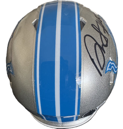 David Montgomery Signed 🖊️ Detroit Lions 🦁 Speed Mini NFL Helmet Also includes Beckett Cartification 🛡️