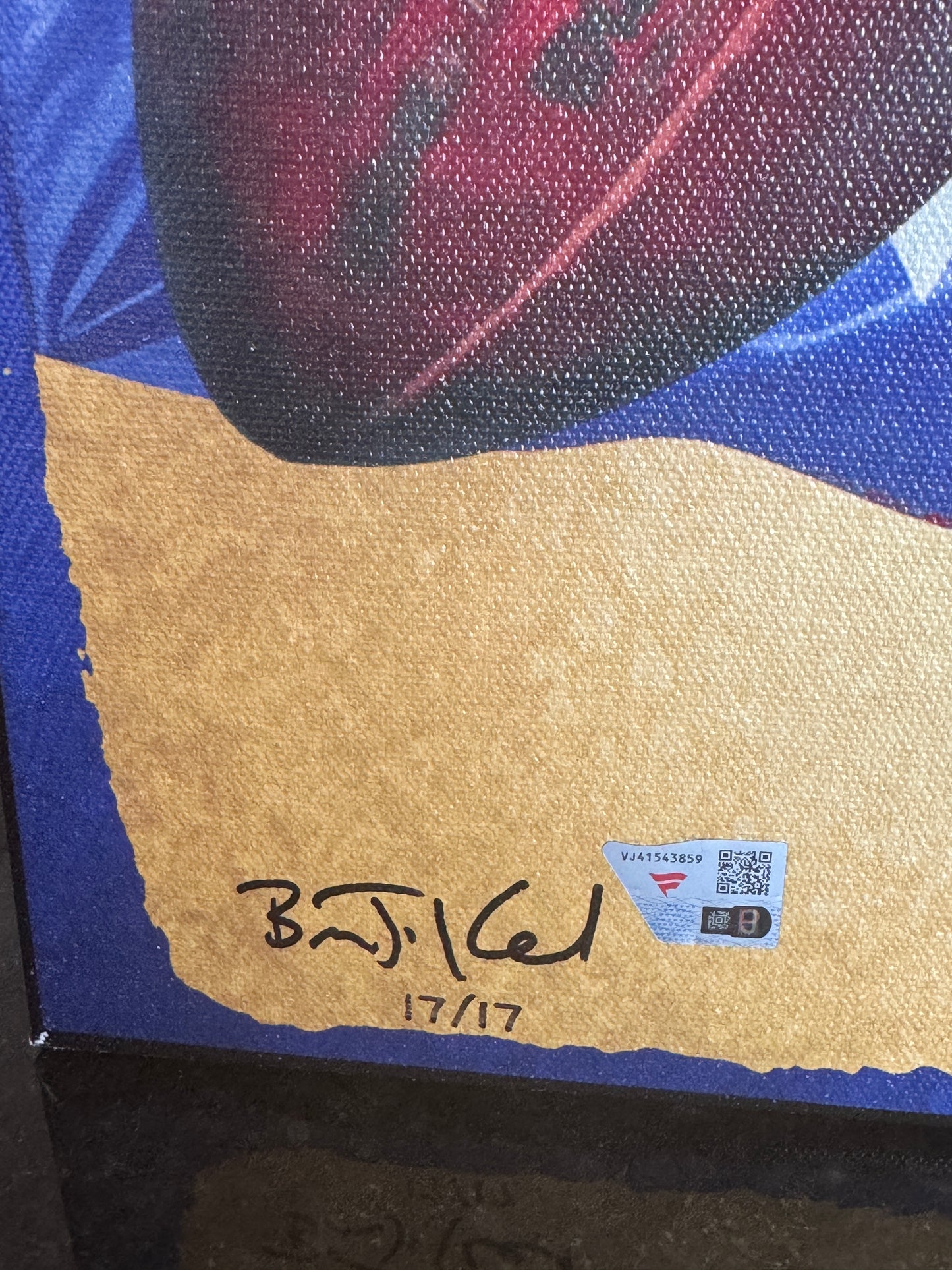 Josh Allen Hand-Signed✍️Buffalo Bills🦬20" x 24" NFL Canvas Giclee Limited Edition of 17