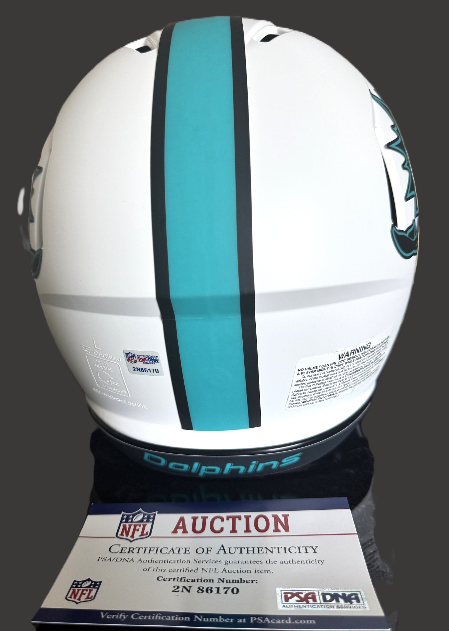 Erik Ezukanma Signed Miami Dolphins Full-Size Lunar Eclipse Helmet signed Eazy-E Inc. PSA Authentication 🛡️