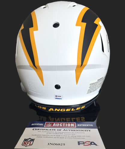 Brenden Rice Signed Los Angeles Chargers⚡Full-Size Authentic Lunar Eclipse Speed Helmet💥